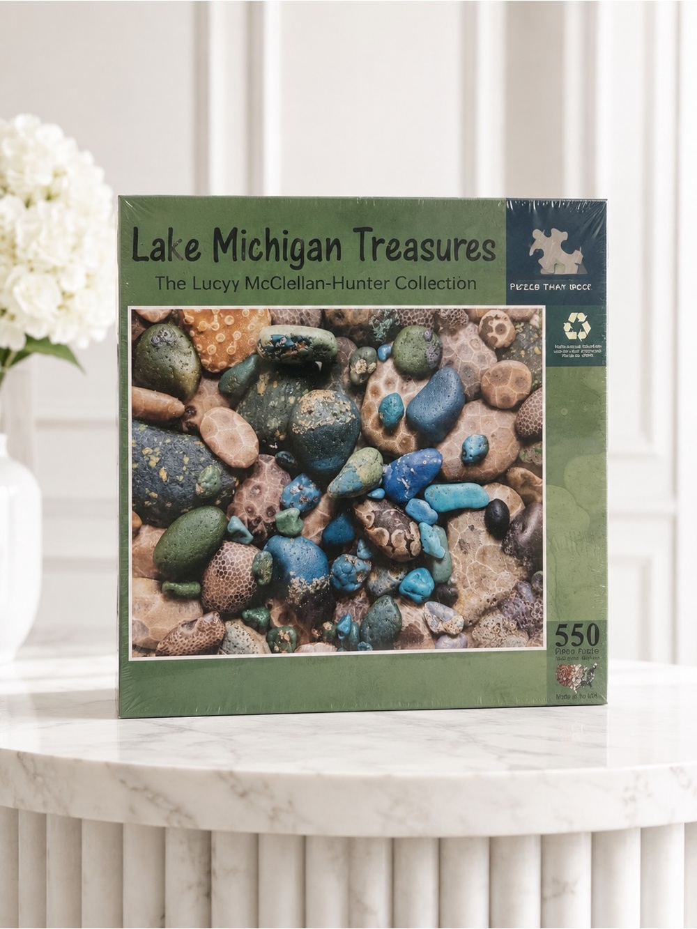 Puzzles That Rock Lake Michigan Treasures 550 Piece Puzzle NWT